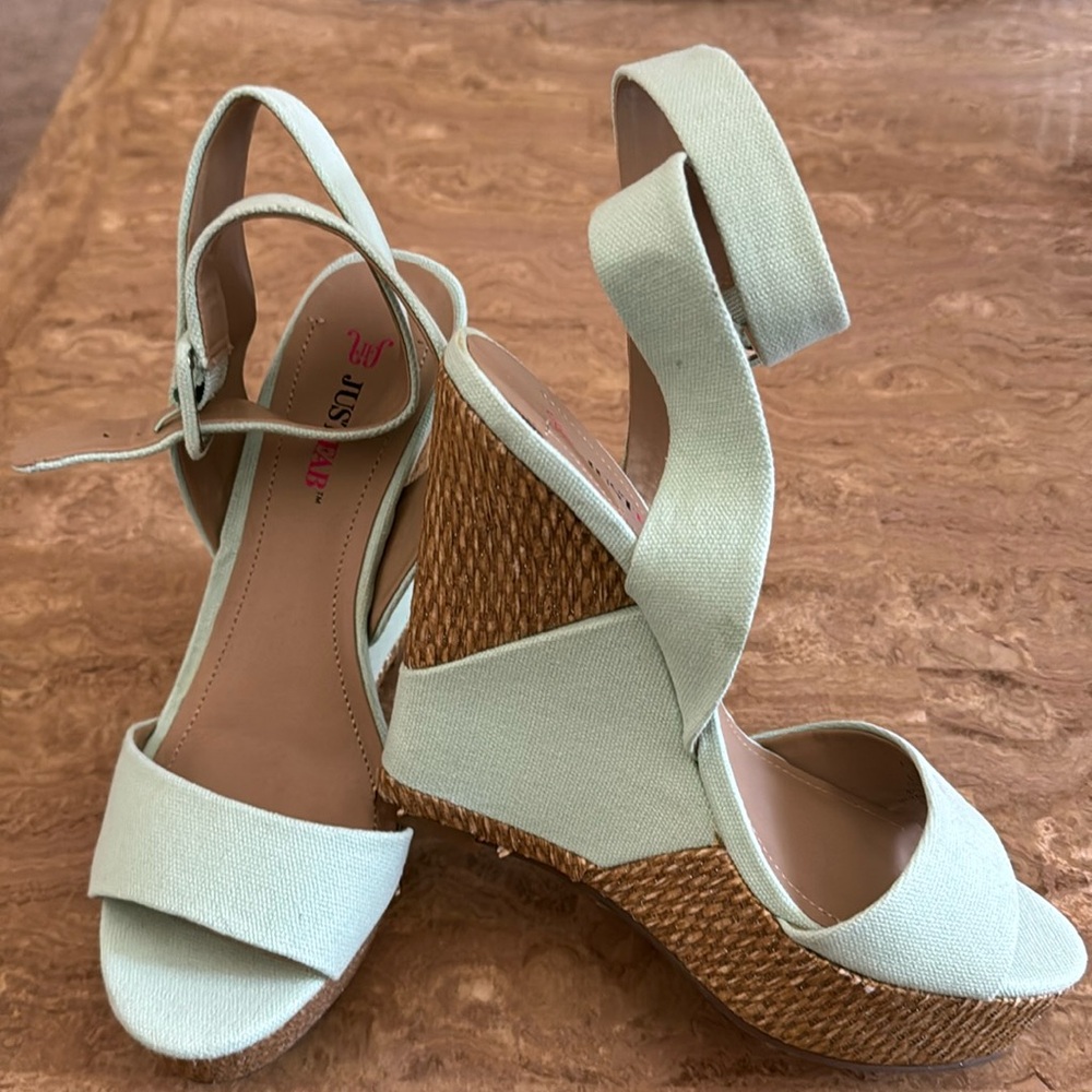 JustFab Mint Color Wedge Shoe
